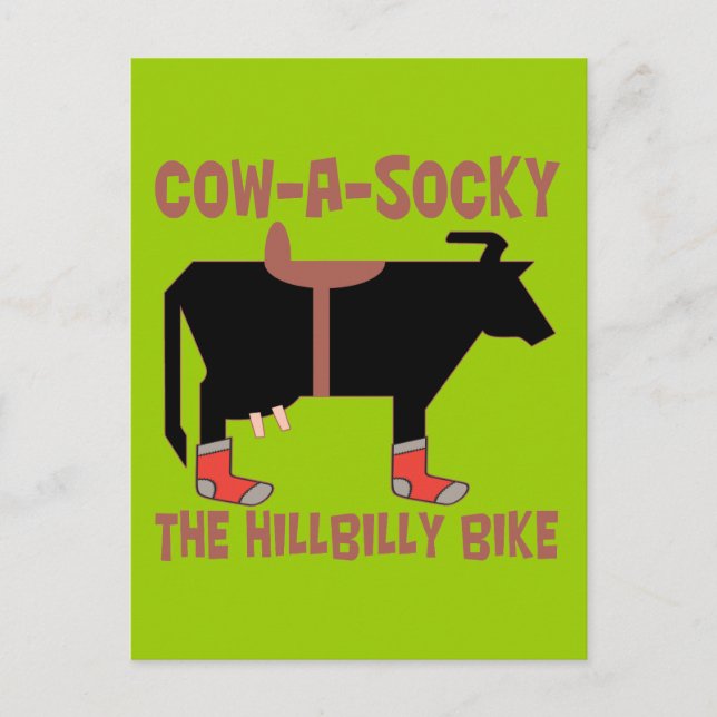 Cow A Socky Postcard (Front)