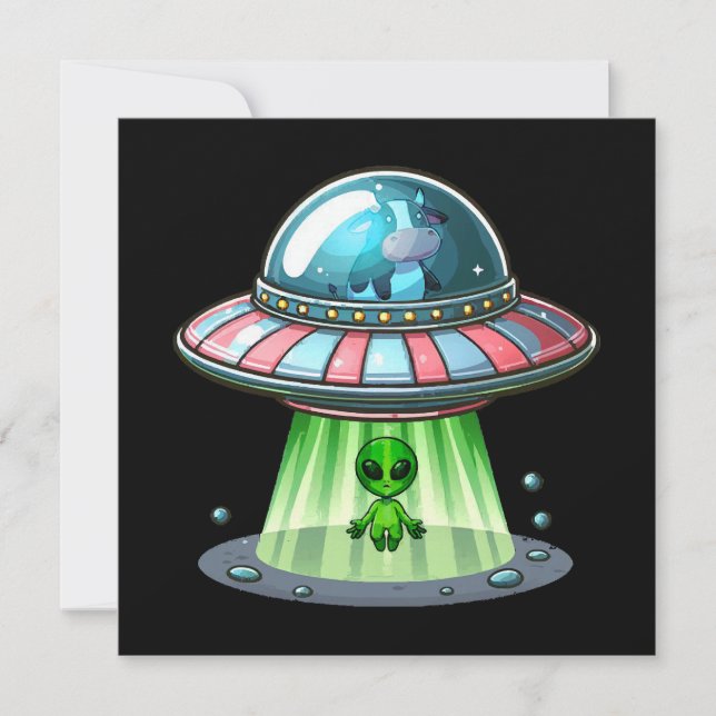 Cow Abducting Alien (Front)