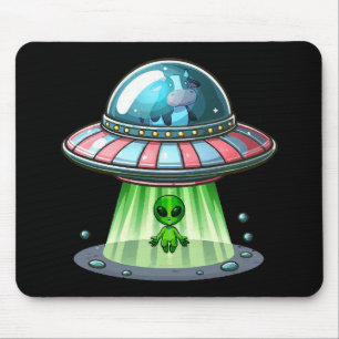 Cow Abducting Alien Mouse Mat