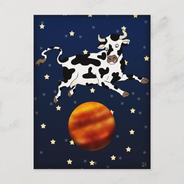Cow Aims Higher, postcard (Front)