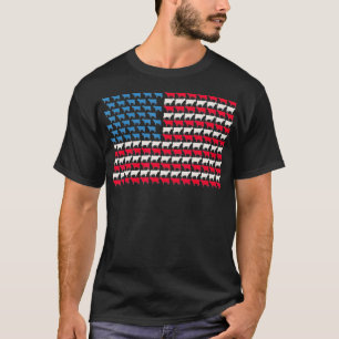 Cow American Flag Heifer US 4th Of July Farm T-Shirt