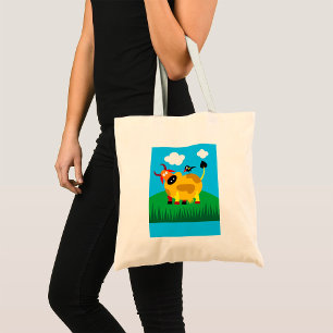Cow And Blackbird Tote Bag