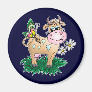 Cow and Butterfly Magnet