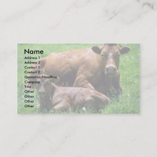 Cow And Calf Business Card