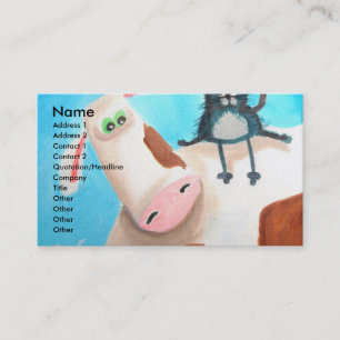 COW AND CAT BUSINESS CARD