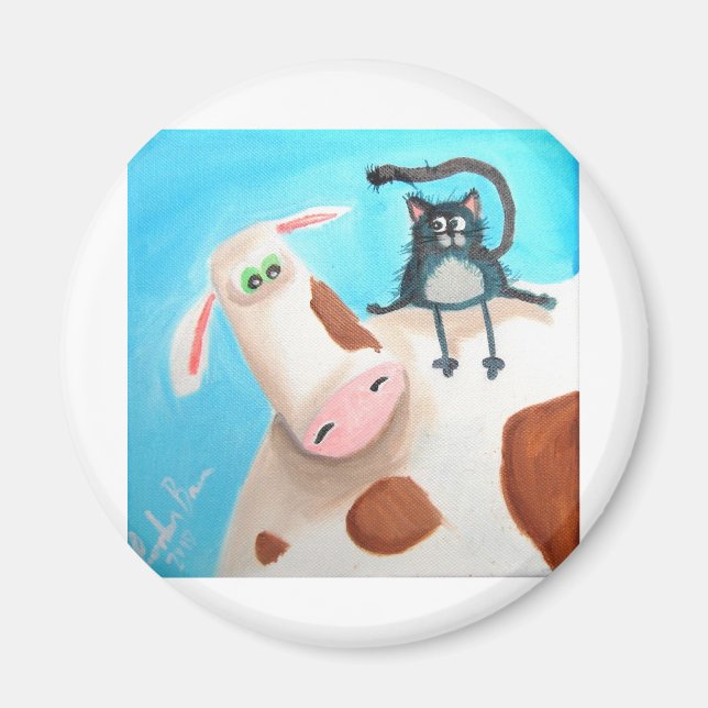 COW AND CAT MAGNET (Front)