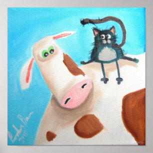 COW AND CAT POSTER
