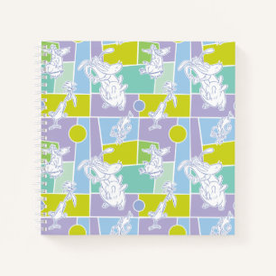 Cow and Chicken Color Block Pattern Notebook
