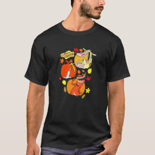 Cow And Chicken Halloween Pumpkin Group Poster T-Shirt