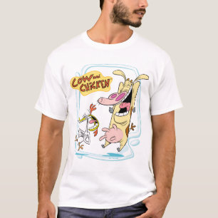Cow and Chicken Laughing Graphic T-Shirt