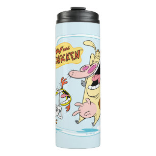 Cow and Chicken Laughing Graphic Thermal Tumbler