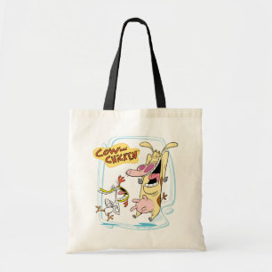 Cow and Chicken Laughing Graphic Tote Bag