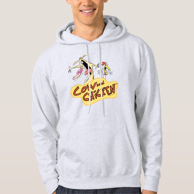 Cow and Chicken Logo Graphic Hoodie (Front)