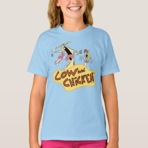 Cow and Chicken Logo Graphic T-Shirt
