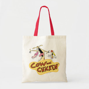 Cow and Chicken Logo Graphic Tote Bag