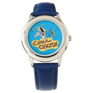 Cow and Chicken Logo Graphic Watch