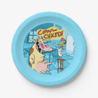 Cow and Chicken Smiling Graphic