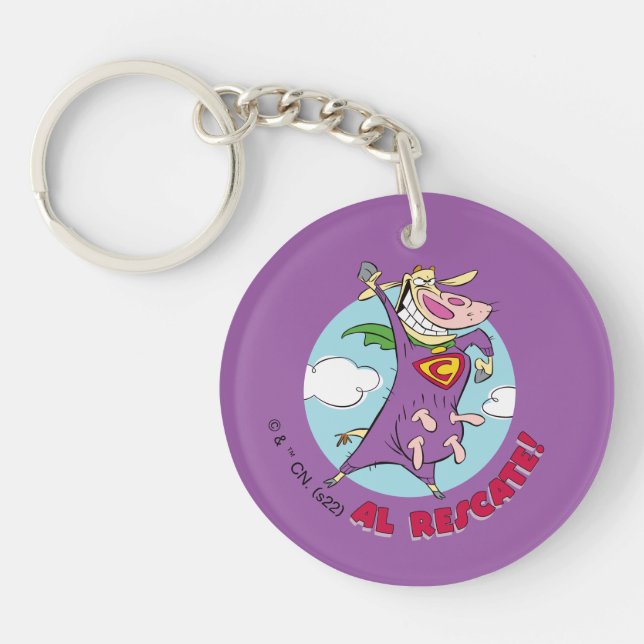 Cow and Chicken Super Cow Al Rescate! Key Ring (Front)