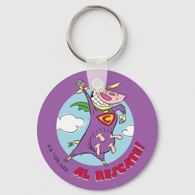 Cow and Chicken Super Cow Al Rescate! Key Ring (Front)
