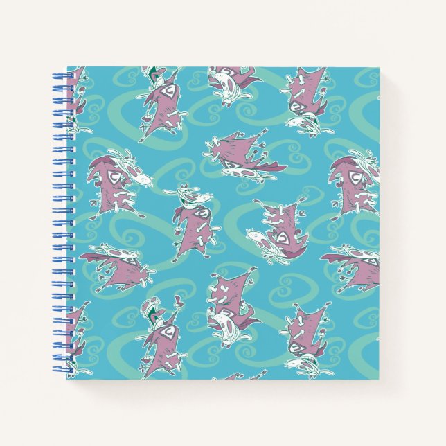 Cow and Chicken Super Cow Pattern Notebook (Front)