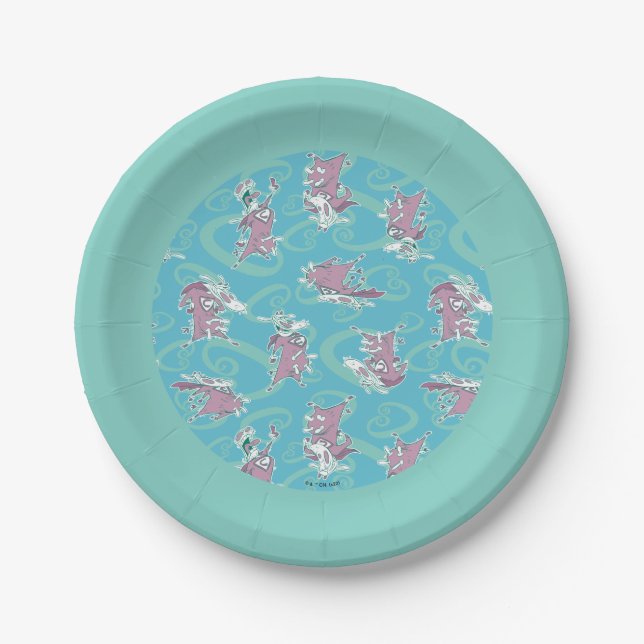 Cow and Chicken Super Cow Pattern Paper Plate (Front)