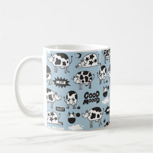 Cow and milk coffee mug