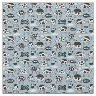 Cow and milk fabric