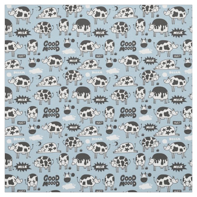 Cow and milk fabric (Swatch)