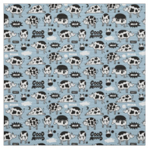 Cow and milk fabric