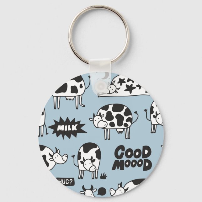 Cow and milk key ring (Front)