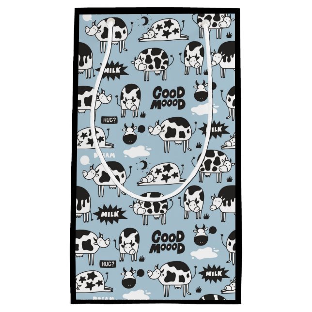 Cow and milk small gift bag (Front)