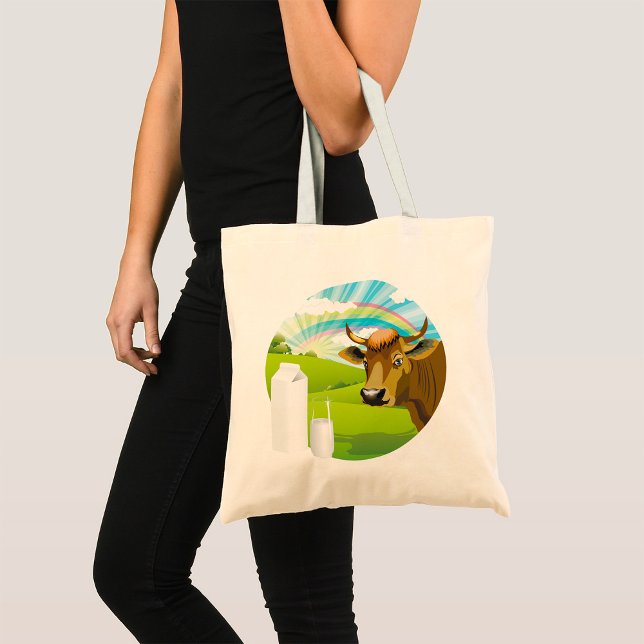 Cow And Milk Tote Bag (Creator Uploaded)