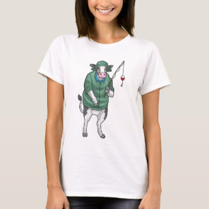 Cow Angler Fishing rod Fishing T-Shirt