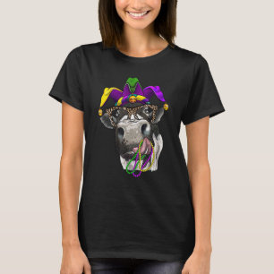 Cow Animal Cute Mardi Gras Carnival Jester T-Shirt