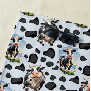 Cow Animal Pattern Design  Beach Towel