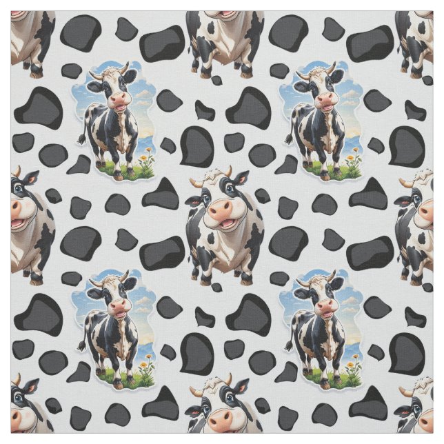 Cow Animal Pattern Design  Fabric (Swatch)