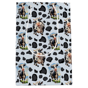 Cow Animal Pattern Design  Medium Gift Bag