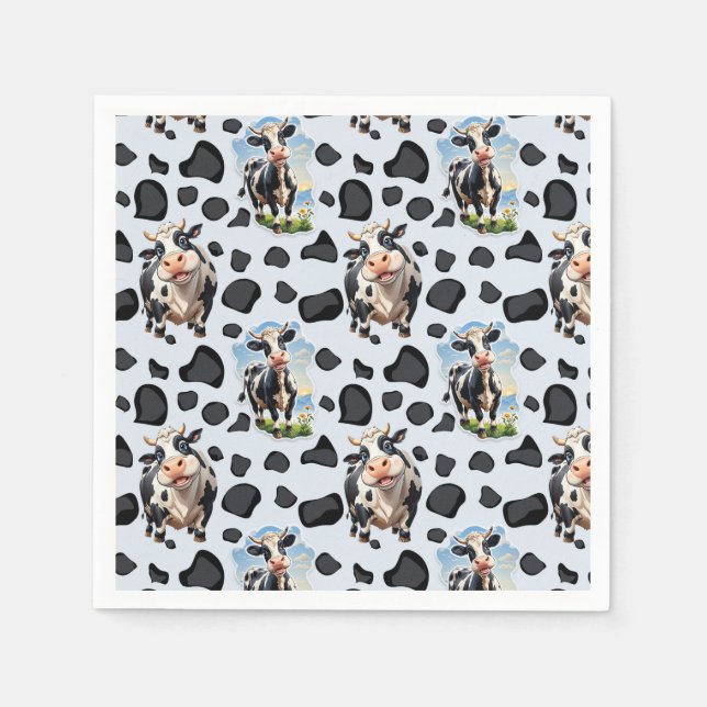 Cow Animal Pattern Design  Napkin (Front)