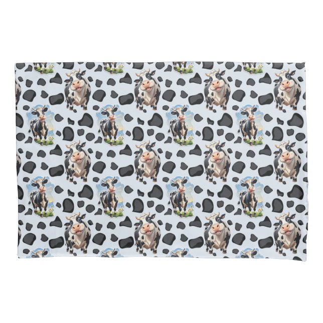 Cow Animal Pattern Design  Pillowcase (Front)