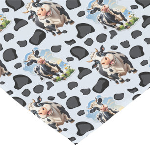 Cow Animal Pattern Design  Short Table Runner
