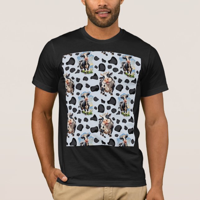 Cow Animal Pattern Design  T-Shirt (Front)