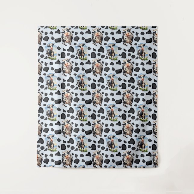 Cow Animal Pattern Design  Tapestry (Front)