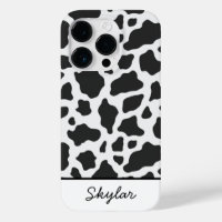 Cow Animal Print Custom Cursive Name