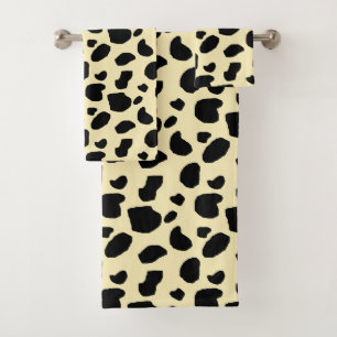 Cow Animal Skin Colour Pattern Design Bath Towel Set