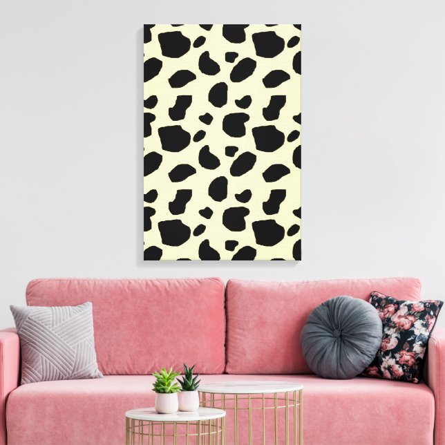 Cow Animal Skin Colour Pattern Design  Canvas Print (Insitu(LivingRoom))