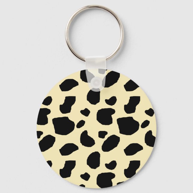 Cow Animal Skin Colour Pattern Design  Key Ring (Front)