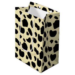 Cow Animal Skin Colour Pattern Design  Medium Gift Bag