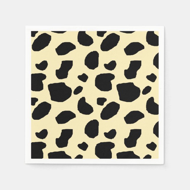 Cow Animal Skin Colour Pattern Design  Napkin (Front)