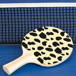 Cow Animal Skin Colour Pattern Design Ping Pong Paddle