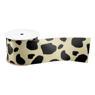 Cow Animal Skin Colour Pattern Design  Satin Ribbon